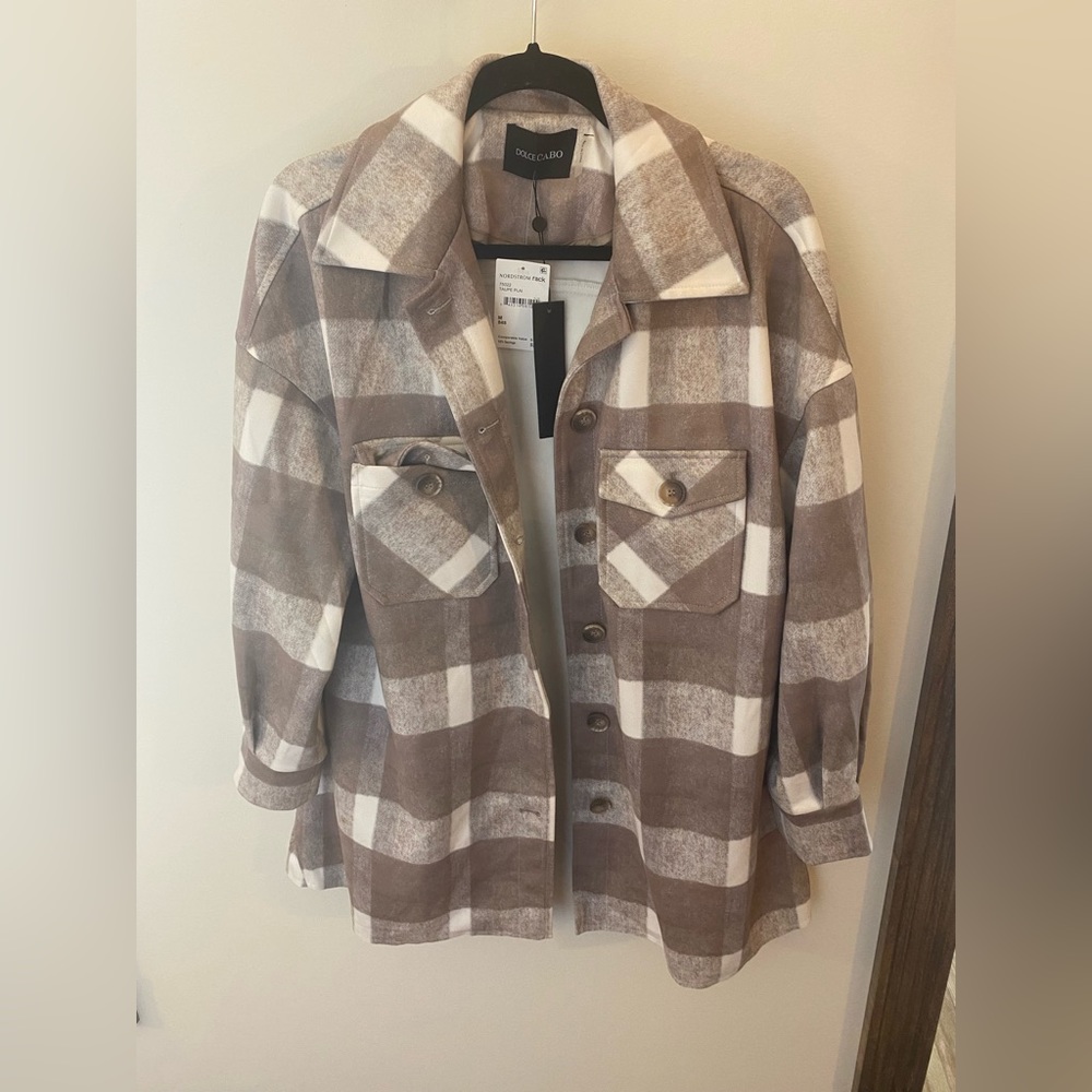 NWT Dolce Cabo Plaid Shacket